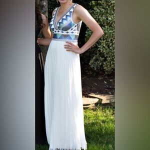 Xscape White Sequin Dress